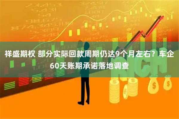 祥盛期权 部分实际回款周期仍达9个月左右?车企60天账期承诺落地调查