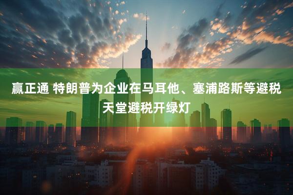 赢正通 特朗普为企业在马耳他、塞浦路斯等避税天堂避税开绿灯